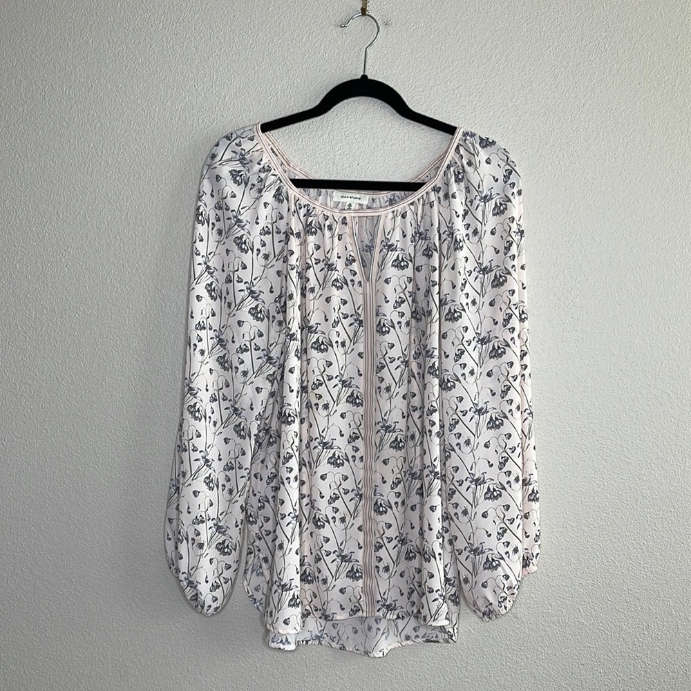 Max Studio Pink Long Sleeve Blouse
